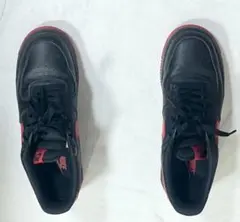 Nike Air Force 1 ブラック レッド スニーカー