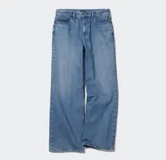 ユニクロ /バギージーンズ ワイドデニムパンツ ブルー 24(ウエスト61)