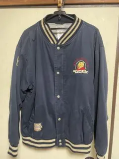 【希少90's】Disney プーさん 刺繍スタジャン 紺 ヴィンテージ