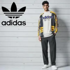 90s adidas デサント社　ロゴ刺繍　銀タグ　トレフォイル　スウェット