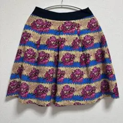 【LAURA ASHLEY】フレアスカート フラワー 花柄 サイズ1