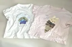 【大人気】【2枚セット】GUジーユー スパンコールTシャツのサムネイル