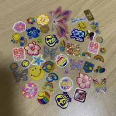 平成レトロ 平成女児 フレークシール まとめ売り 45枚以上 ミニモニ 蝶々