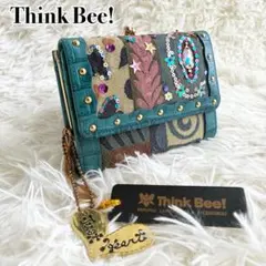 タグ付き新品✨Think Bee! 三つ折り財布　ゴブラン スパンコールのサムネイル