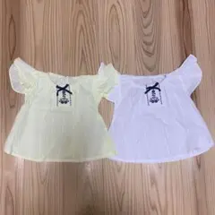 フリル袖シャツ2枚セット（イエロー・ホワイト）