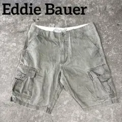 Eddie Bauer カーゴショートパンツ オリーブ　ワーク　アウトドア　32のサムネイル