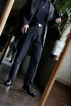 アプレッセ Black Washed Denim Pants サイズ34のサムネイル