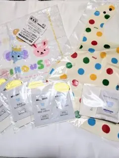 ミキハウス お食事エプロン　ガーゼフェイスタオル　試供品