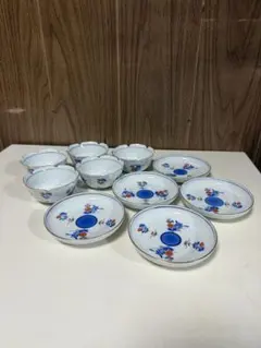 【有田焼】古陶窯 清秀造 豆鉢 小皿 各5客セット 金彩 和食器 昭和 レトロ