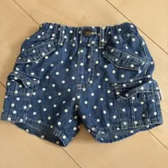デニム 水玉 ショートパンツ