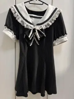 Secret Honey レースフリルセーラー半袖セットアップ