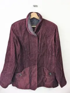 KAORYINU　コーデュロイジャケット バーガンディ 9号