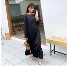 バースデーバッシュ　ブラック　ロングマーメイドワンピース　美品　S〜M
