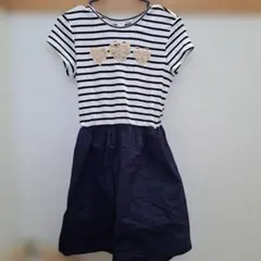 GAP KIDS ネイビー 半袖　ワンピース　ハート　スパンコールあり　 XXL