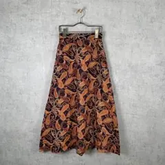 【美品】ARGENT アージェント ロングスカート ペイズリー柄 日本製