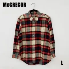 良品］McGREGOR 長袖シャツ ボタンダウン ベージュ M 綿100% - メルカリ