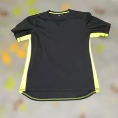 GU 半袖Tシャツ ブラック×イエロー Lサイズ