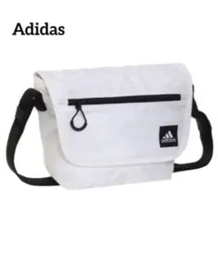 未使用✨Adidas メッセンジャーショルダーバッグ　ホワイト　白　無地柄