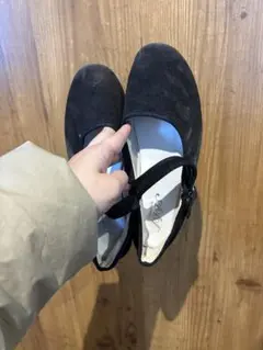 バレエシューズ メリージェーンシューズ ブラック 37