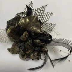黒金フラワーコサージュ