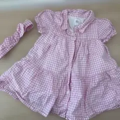 baby GAP ピンクチェック ワンピース 12-18ヶ月