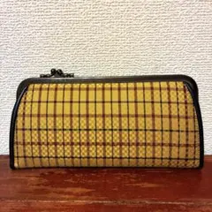 【新品未使用】和柄 がま口 長財布 格子柄 和装 着物 財布 レトロ