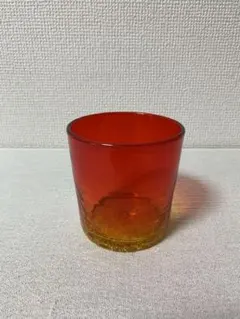 琉球ガラス 琉球ガラス村 グラス 赤 黄色