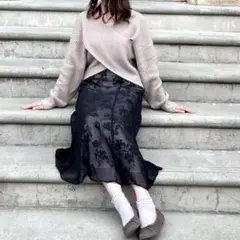 ニット　Lサイズ　ピンクベージュ