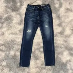 【アメリカンホリック】ダメージ加工 デニムスキニーパンツ Lサイズ