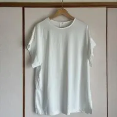 【ショコラフィネローブ】ゆったりTシャツ　　白　フリーサイズ