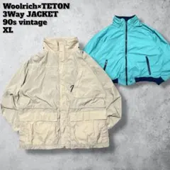 Woolrich×TETON3wayジャケット90sヴィンテージベージュXL希少