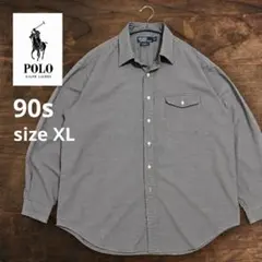 希少 90s ポロラルフローレン WYATT ポニーなし 長袖シャツ XL