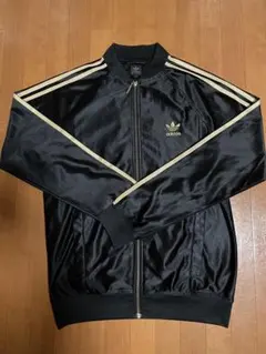 adidas ブラック×ゴールド ジャージセットアップ サイズo