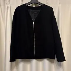 ZARA BASIC Vネック ノーカラージャケット　ブルゾン