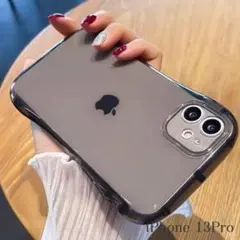 iPhone13Pro ケース 黒 シンプル お洒落 韓国 人気