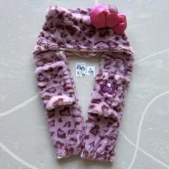 USJ限定　ハローキティ ヒョウ柄 マフラーハット