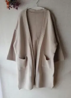 ☆ロングカーディガン☆ニット☆羽織り☆Free☆