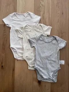 【3枚セット】ユニクロ　半袖ボディスーツ　80サイズ