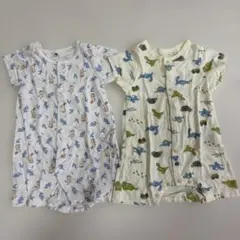 半袖 ベビー ロンパース 2枚セット 70cm 60-70cmのサムネイル