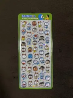 【韓国直輸入！】ドラえもん　3Dクリスタルステッカーシール　｛緑1枚｝