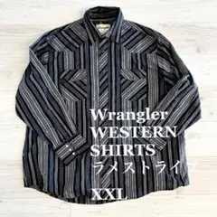 Wrangler ラメストライプウエスタンシャツ XXL
