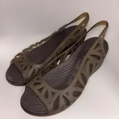 廃盤 crocs クロックス アドリナ W7 21-22サンダル カーキのサムネイル