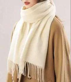 【未使用】SKY Cashmere マフラー カシミヤ　ホワイト