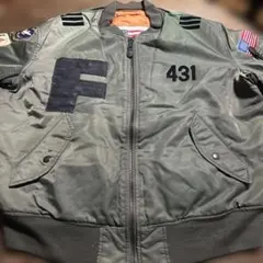 AVIREX MA-1フライトジャケット オリーブグリーン 431Lサイズ