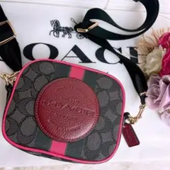 未使用☆COACHコーチ 2wayカメラショルダーバッグ ブラック キャンバスのサムネイル