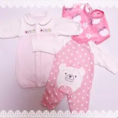 ピンク ロンパース 2点まとめ売り おまけ付き