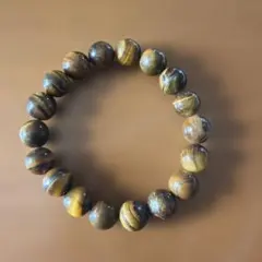 タイガーアイ ビーズブレスレット フリーサイズ