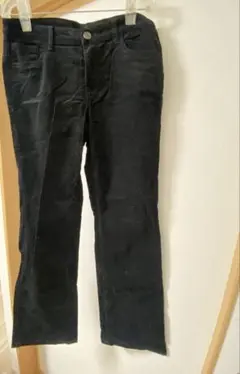 コーデュロイ ストレートパンツ ブラック