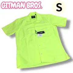 【美品】GITMANBROS.半袖シャツ 蛍光イエロー S 新品未使用 タグ付き