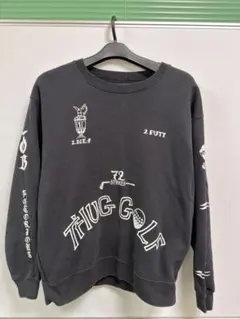 CLUBHAUS クラブ ハウス スウェット トレーナー ブラック M ゴルフ クラブハウス clubhaus ゴルフ GOLF スウェット トレーナー